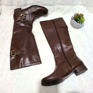 Nine West Vasookie Dark Brown Tall Riding Boot